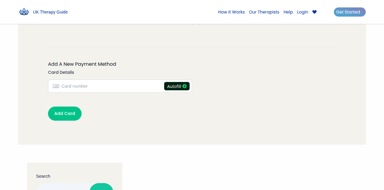 Add card form